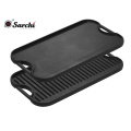 Schwarz Gusseisen Umkehrbarer Grill / Griddle